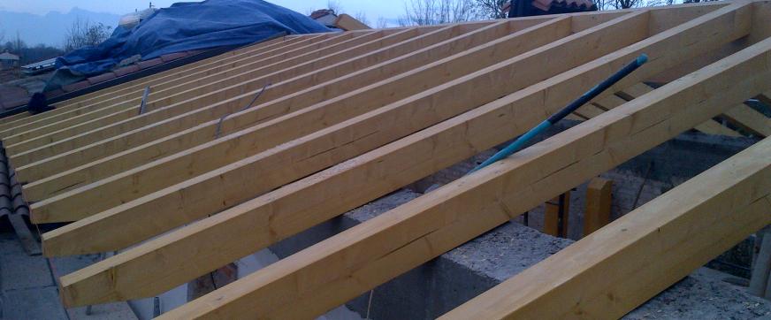Posa in opera sella struttura lignea della copertura