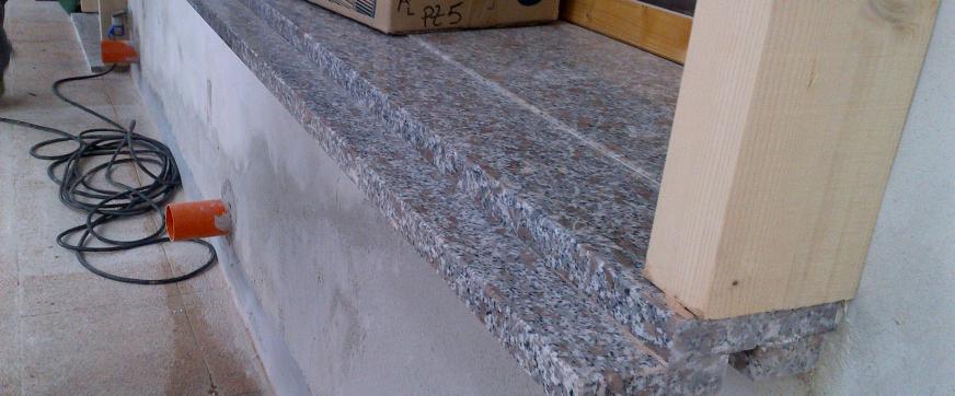 Particolare prolunga marmi per realizzazione cappotto